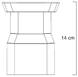 Technical drawing of tower 2 of the ceramic water fountain